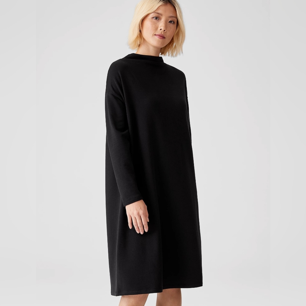 Eileen Fisher Cozy Brushed Terry Dress